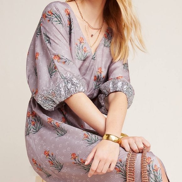 🍒NWT🍒 ANTHROPOLOGIE FLORAL MAXI DRESS - Picture 9 of 9